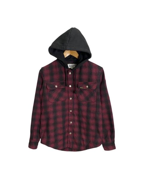 Other Designers Japanese Brand - bluco work garment tartan flannel hoodie