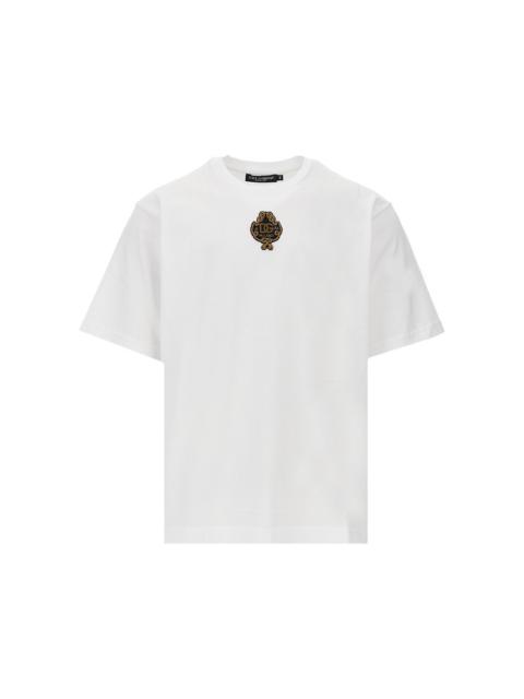 Dolce & Gabbana Dolce&Gabbana Embroidered Patch Boxy T-shirt White