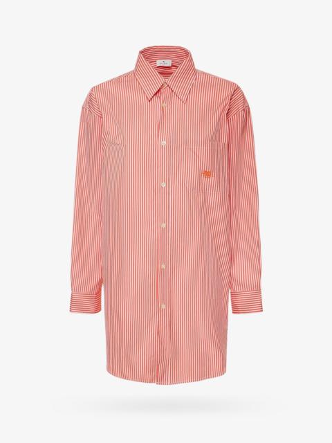Etro Etro Cotton Shirt With Frontal Logo Embroidery
