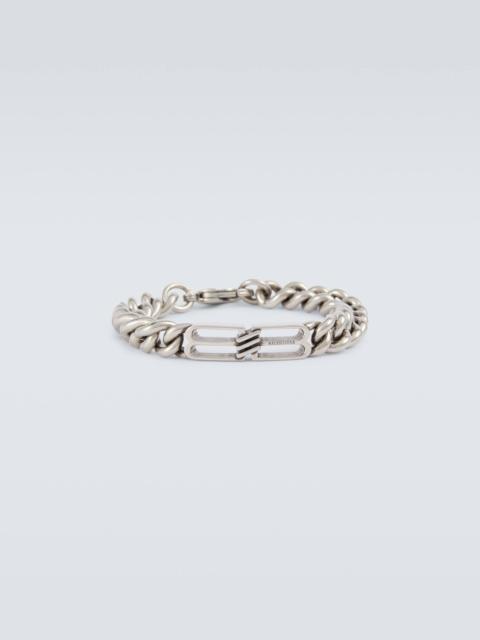 BALENCIAGA BB brass bracelet