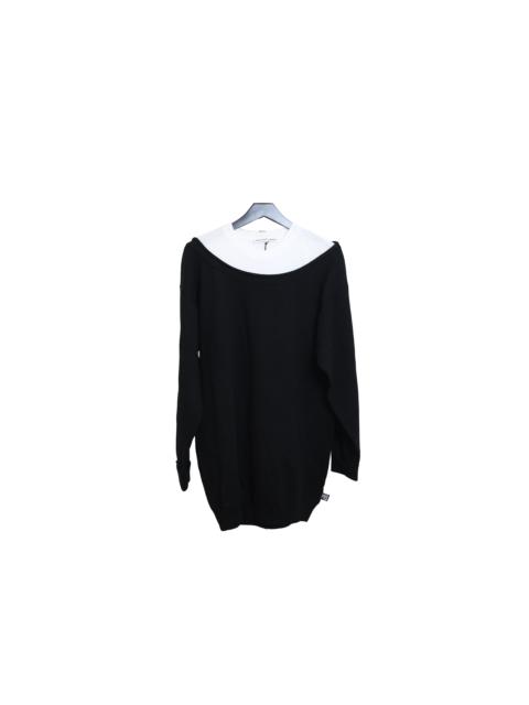 Alexander Wang Alexander Wang Peelaway Bi-Layer LS Tunic Dress Black White