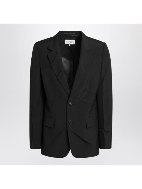 MM6 Maison Margiela Mm6 Maison Margiela Black Wool-Blend Jacket Men