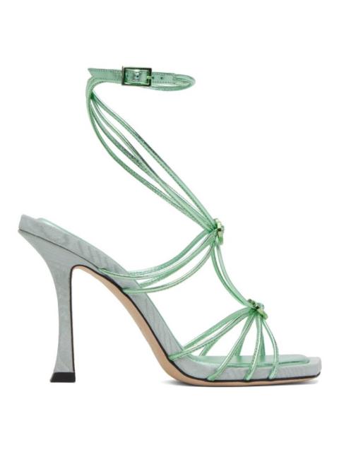 JIMMY CHOO Jimmy Choo Indiya 100 Metallic Nappa Sandals