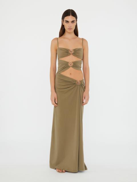 CHRISTOPHER ESBER Ruched Orbit Split Dress