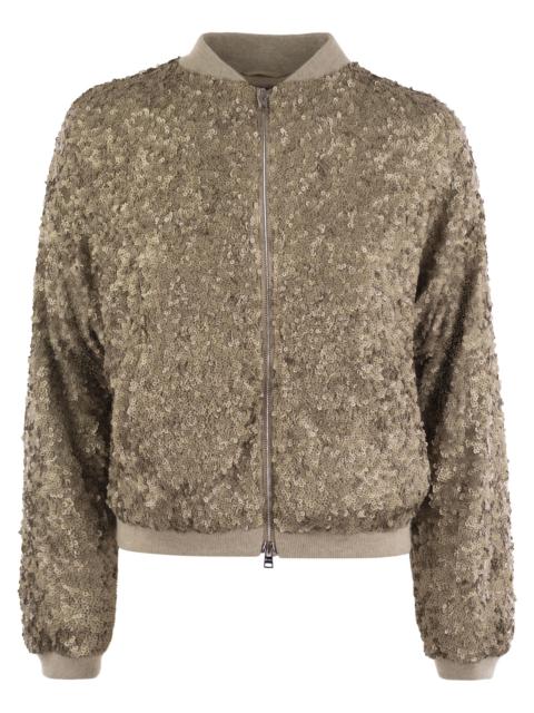 Herno Women Bomber Jacket With Sequins