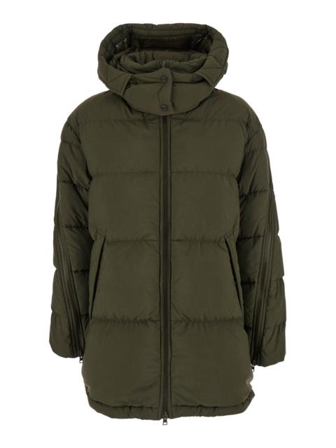 Herno Herno Women Green Down Jacket With Quilted Design And Removable Hood In Tech Fabric Woman