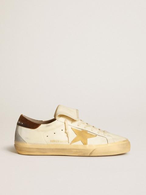 Golden Goose Men's Super-Star LTD in nappa with suede star and brown heel tab