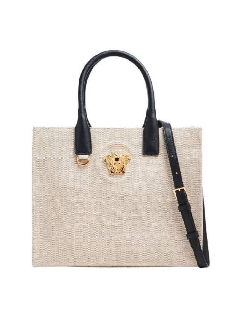 VERSACE Versace La Medusa Canvas Small Tote Bag
