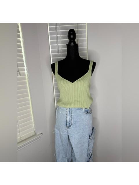 Other Designers H&M Light Green Ribbed Tank Top BOGO
