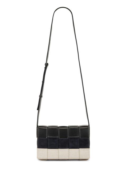 Bottega Veneta Cassette Intreccio Stitch Canvas And Suede Bag