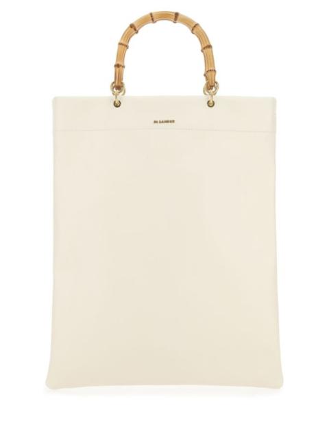 Jil Sander JIL SANDER Ivory Leather Medium Shopping Bag