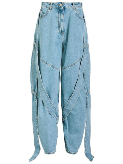 THE ATTICO The Attico Tie-embellished Barrel-leg Jeans