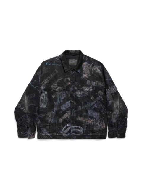 BALENCIAGA Men's Oversized Jacket in Black Fade Out