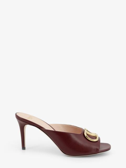 Valentino Valentino Garavani Vlogo Signature Leather Sandals Brown