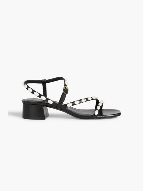 Stuart Weitzman Pearlita 35 faux pearl-embellished leather sandals
