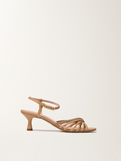 FABIANA FILIPPI Nappa leather sandal with heel