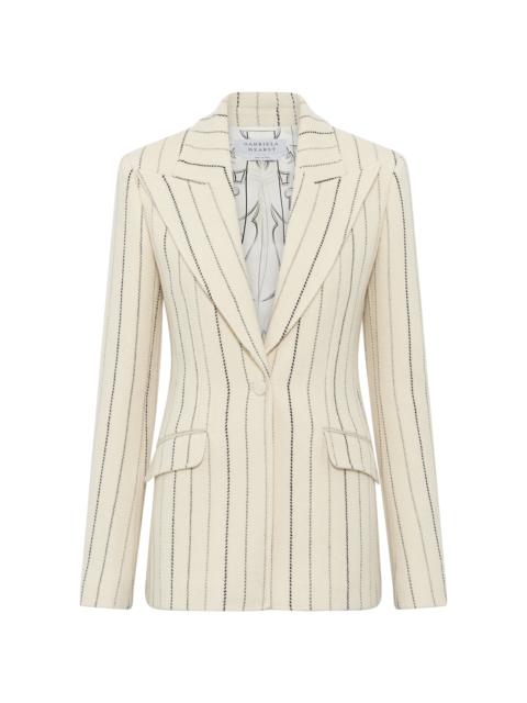 GABRIELA HEARST Leiva Striped Wool-Cashmere Blazer ivory