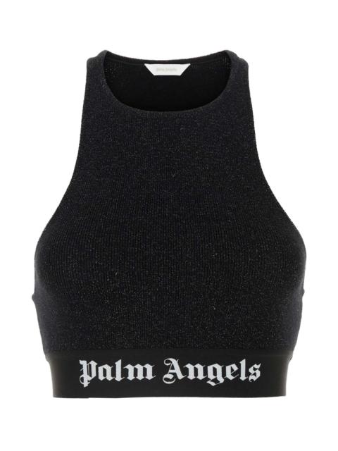 Palm Angels Palm Angels Women Black Viscose Blend Crop-Top