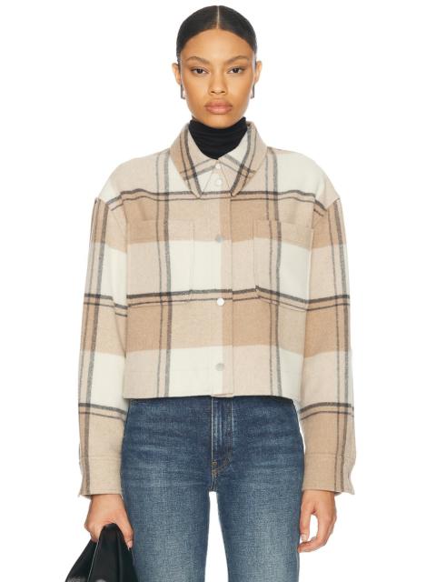 Canada Goose Almandine Cropped Plaid Shirt Jacket