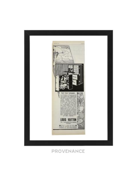 Louis Vuitton Antique Vintage Newsprint Ad - Travel Trunk
