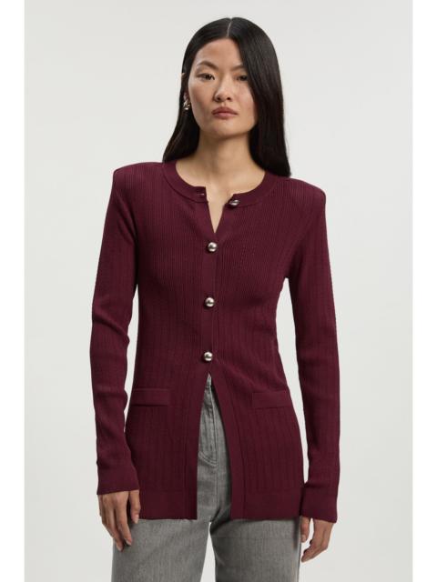 KAREN MILLEN Dome Button Longline Knitted Cardi