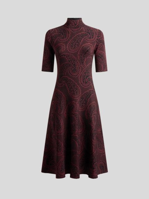 Etro JACQUARD MIDI DRESS WITH PAISLEY FOLIAGE MOTIF