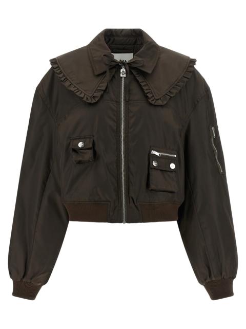 GANNI Ganni Women 'Duchesse Nylon' Bomber Jacket