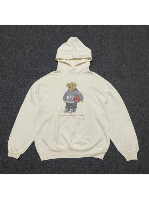 Polo Ralph Lauren Vintage 90s Polo Ralph Lauren "Basketball" Polo Bear Hoodie Men's Size L RARE