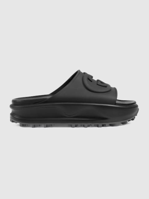 Gucci Interlocking G Rubber Slide Sandals