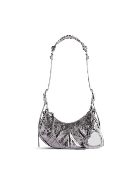 BALENCIAGA Women's Le Cagole Xs Shoulder Bag Metallized in Silver