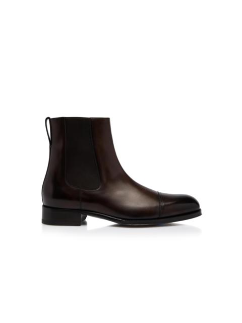 TOM FORD BURNISHED LEATHER EDGAR CHELSEA BOOT