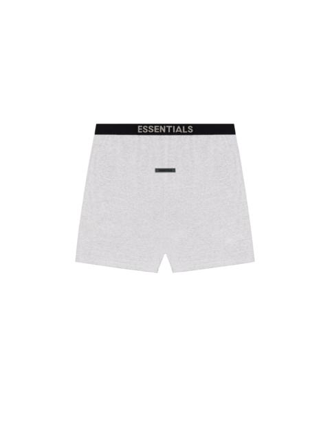 ESSENTIALS GREY LOGO SHORTS WITH ELASTIC