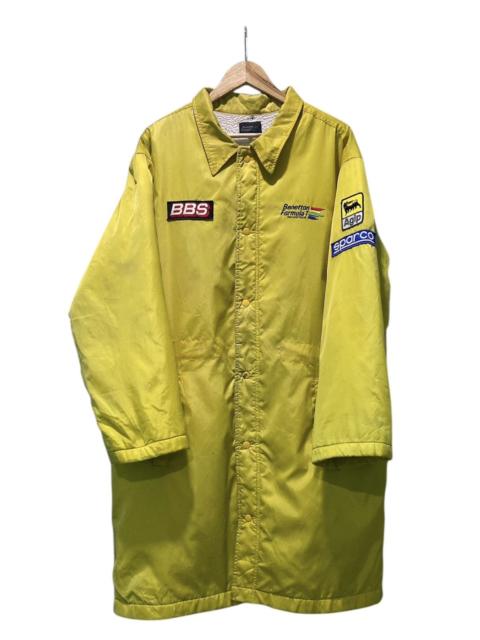 Other Designers United Colors Of Benetton - Vintage 90s Benetton Formula 1 World Champion Long Jacket