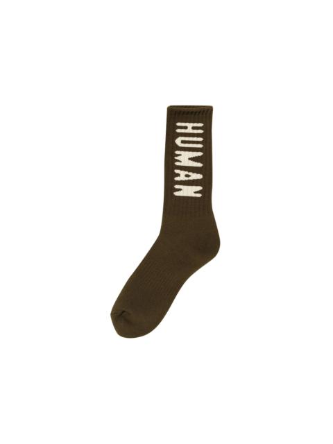 Human Made HM Logo Socks 'Olive Drab'