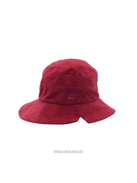 Givenchy Givenchy Play Logo Notch Bucket Hat - Wine Microsuede