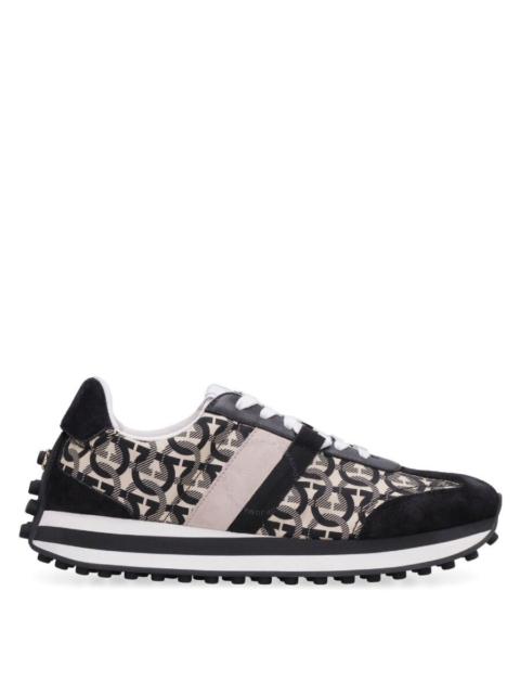 FERRAGAMO Ferragamo Black Iulia Gancini Print Low-Top Sneakers