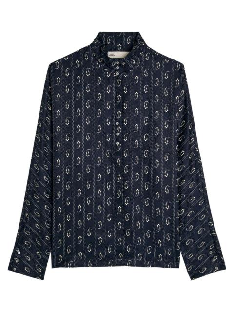 TORY BURCH Tory Burch Patterned-jacquard Satin Shirt