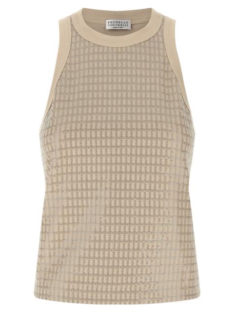 Brunello Cucinelli Brunello Cucinelli Women 'Dazzling Check Embroidery' Top