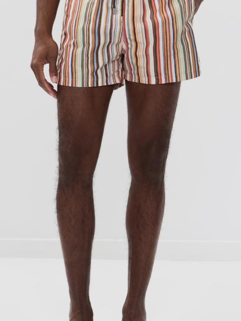 Paul Smith Painted Signature Stripe Swim Shorts 4"