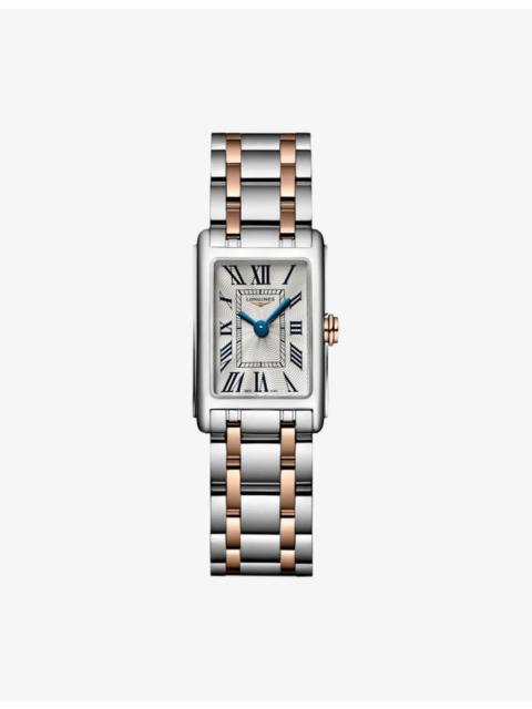 Longines L5.258.5.71.7 Longines DolceVita Stainless-Steel and 18ct Pink-Gold Quartz Watch