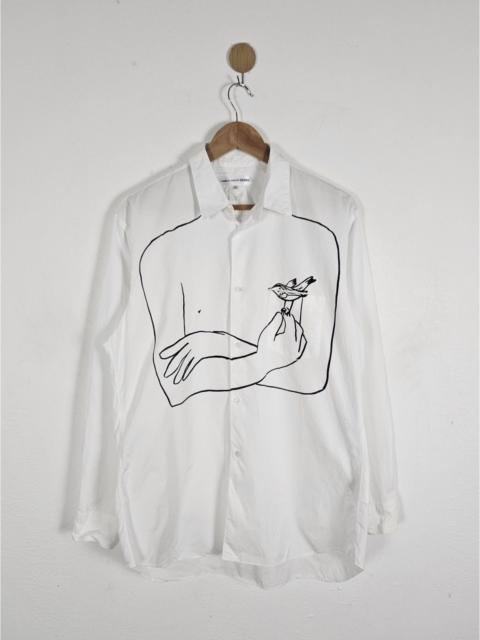 Comme Des Garçons Comme des Garçons CDG holding bird PEACE casual SHIRT