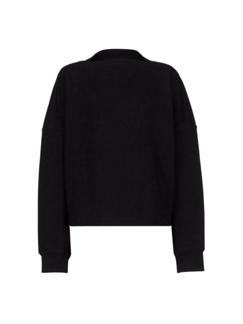 Alaïa Oversized Cotton Sweatshirt black