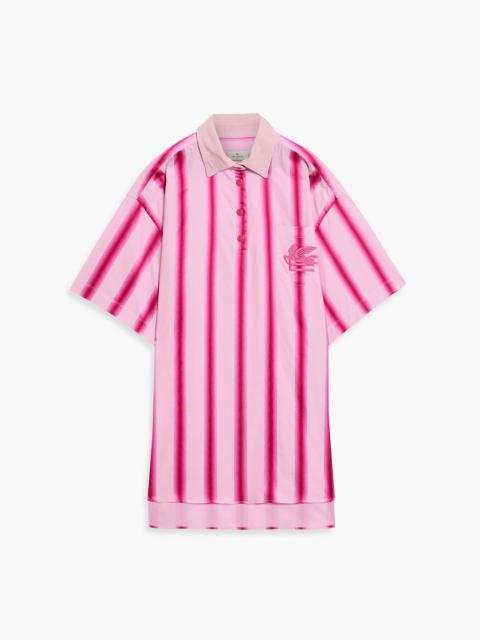 Etro Striped embroidered cotton-blend shirt