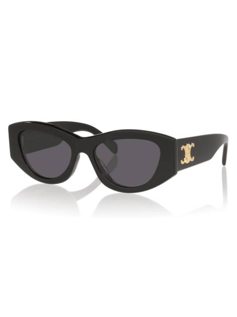 CELINE Celine Triomphe Grey Irregular Ladies Sunglasses CL40308 01A 55