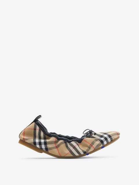 Burberry Check Fawn Ballerinas​