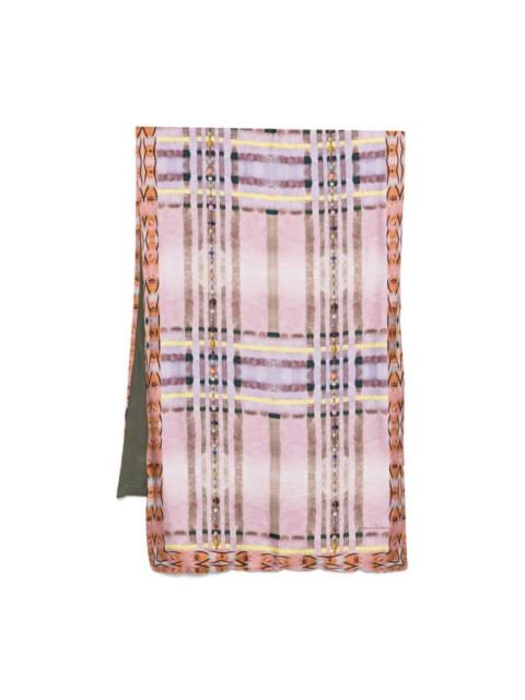 Pierre-Louis Mascia beaded print scarf