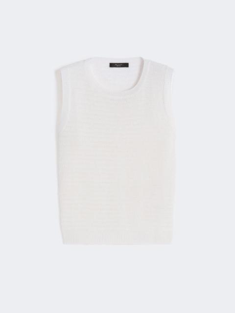 WEEKEND Max Mara Linen yarn waistcoat - ECRU