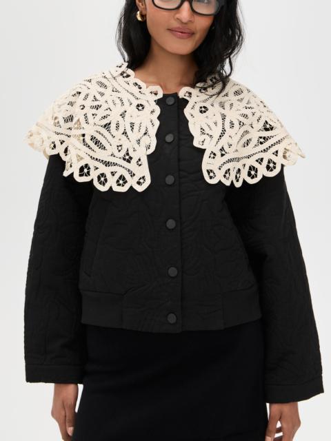 Sea Adelina Battenberg Lace Quilted Puffer Jacket