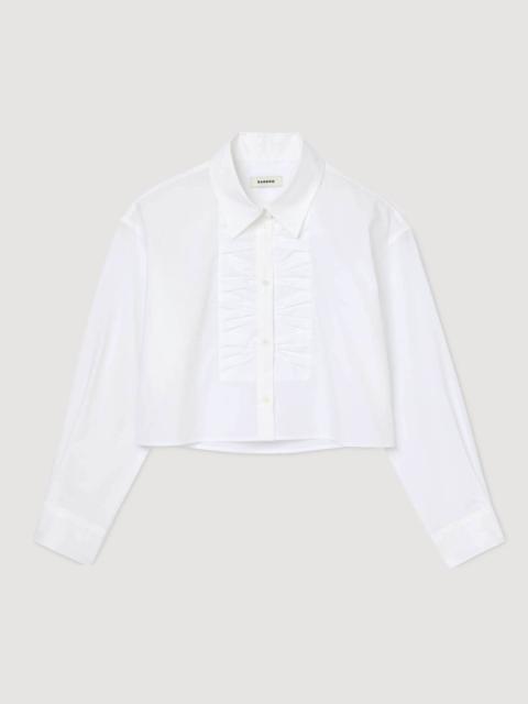 Sandro CROPPED SHIRT WITH BOW DETAIL
