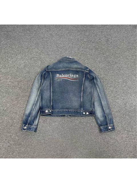 BALENCIAGA Balenciaga 2017 campaign logo denim jacket